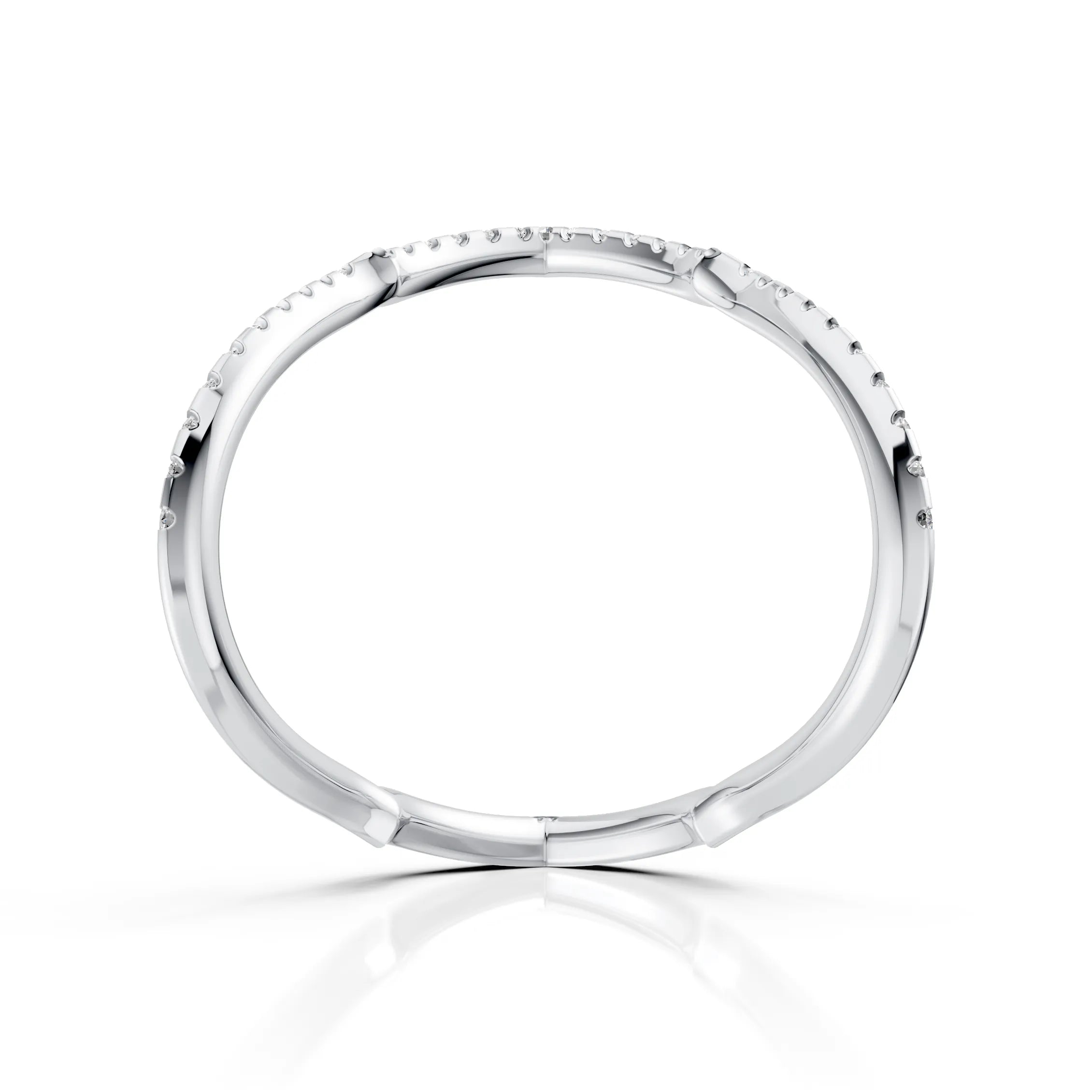 Open Heart Diamond Ring