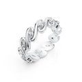 Marquise Diamond Twist Eternity Band Ring