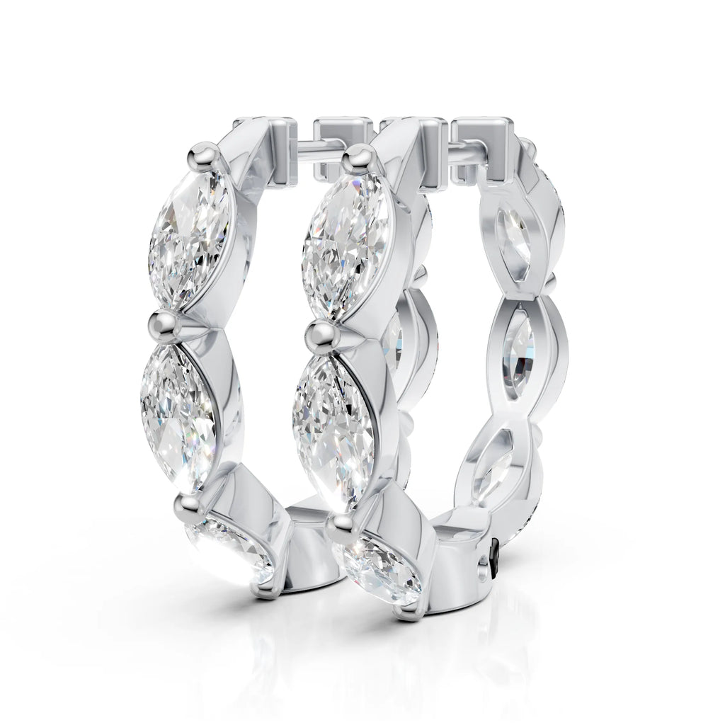 Marquise Bloom Hoops (1 Pair)