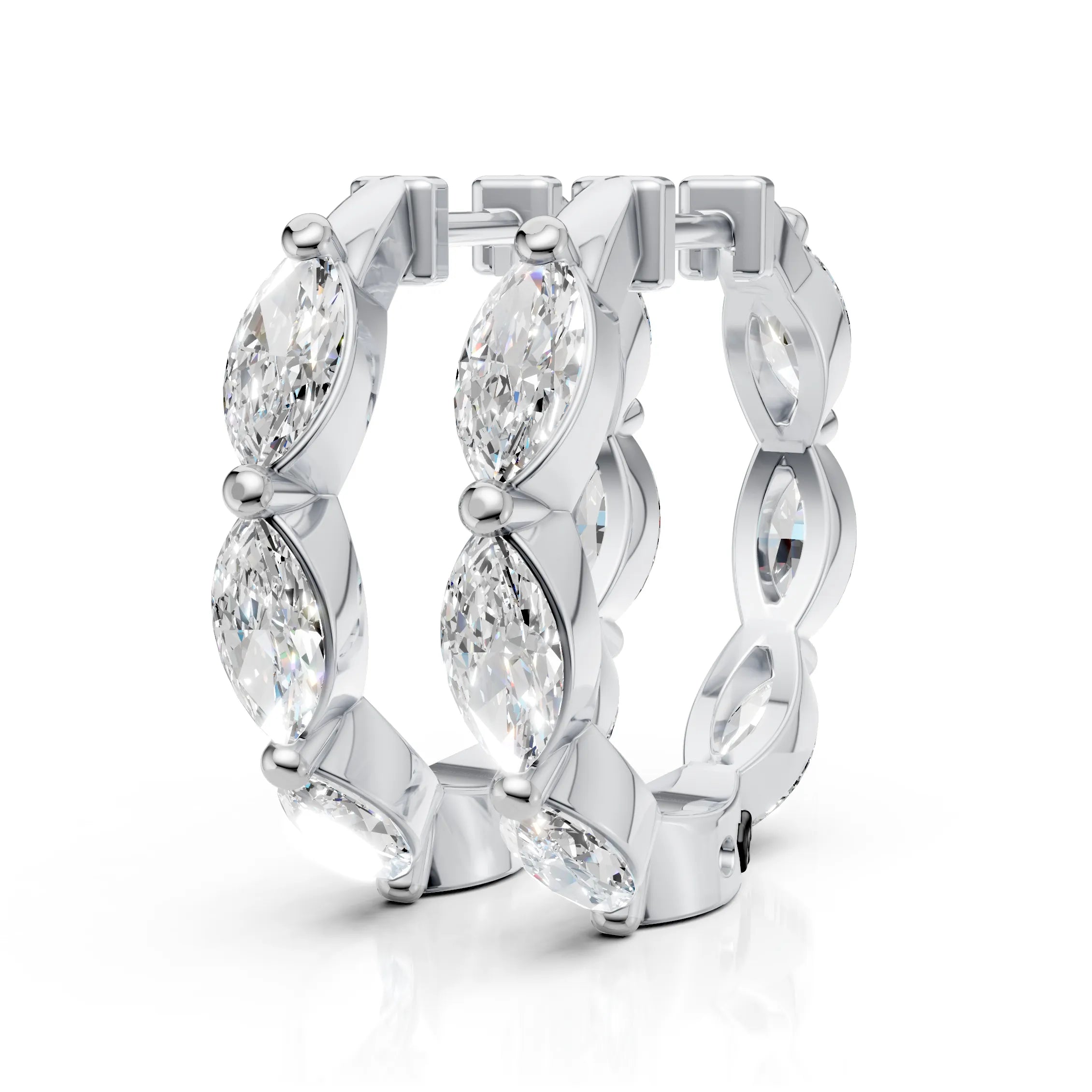 Marquise Bloom Hoops (1 Pair)