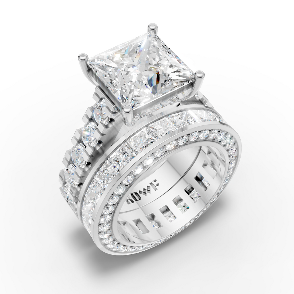 Princess Cut Wedding Ring Set