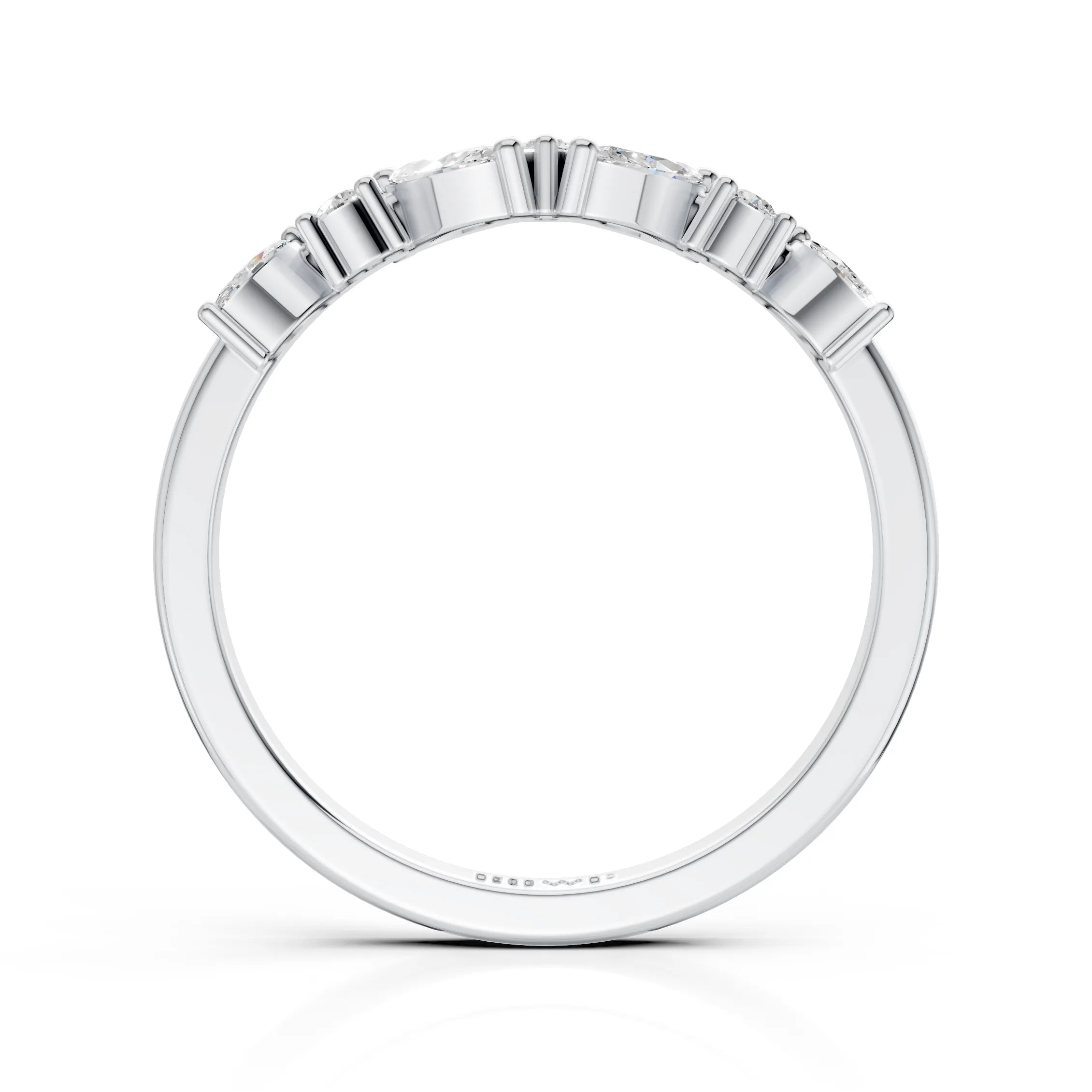 Marquise & Round Diamond Band Ring