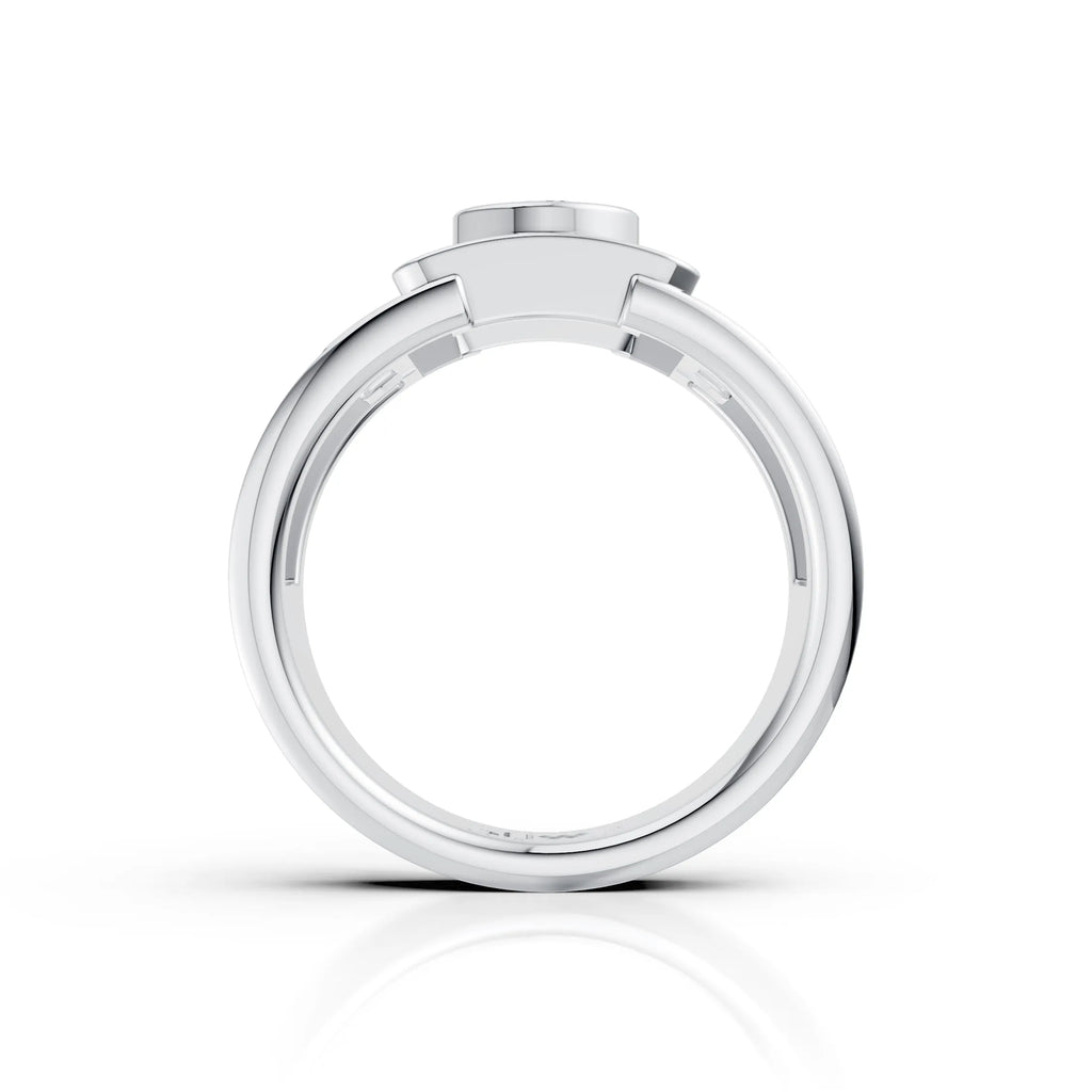 Modern Orbit Solitaire Men's Ring