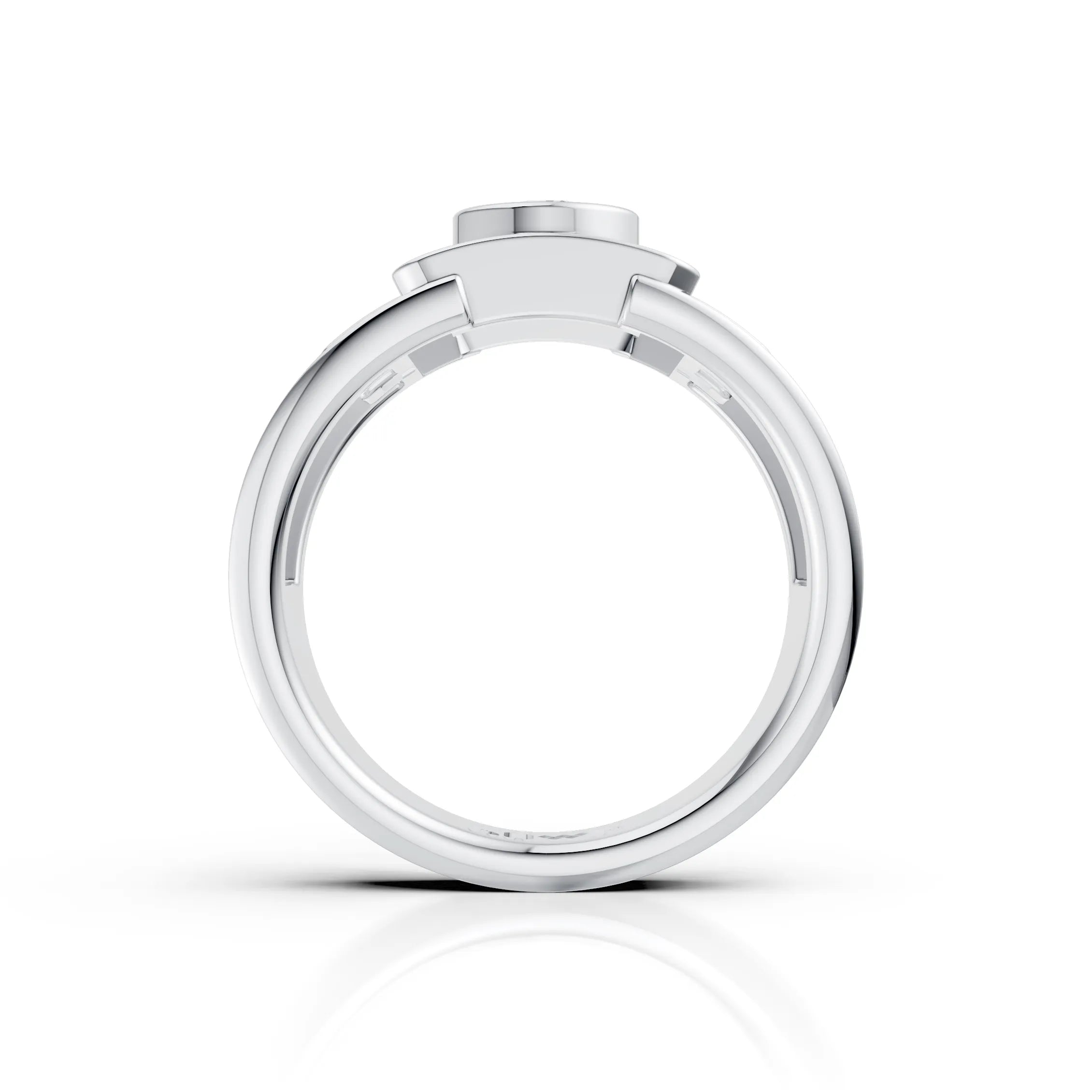 Modern Orbit Solitaire Men's Ring