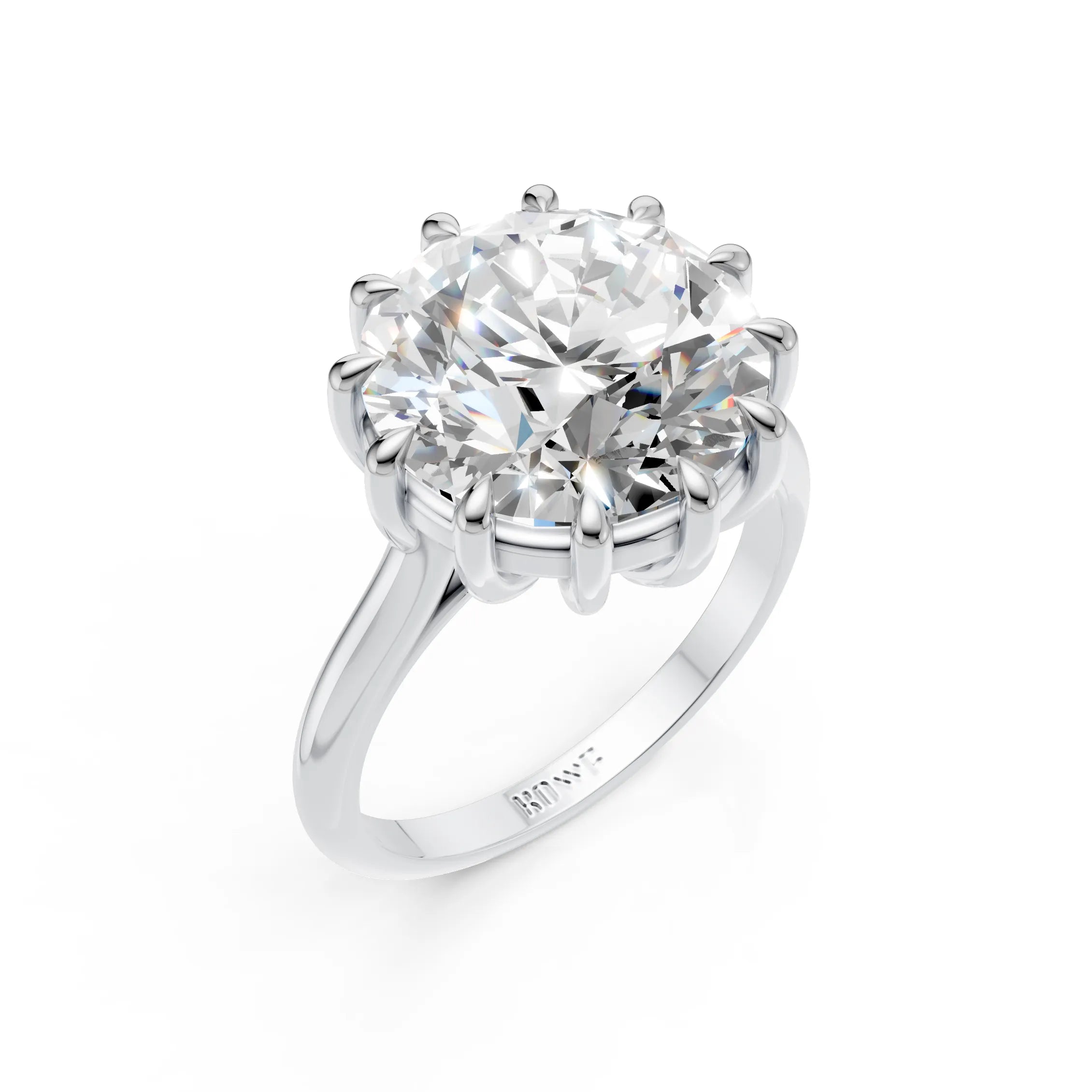 Royal Crown Solitaire Diamond Ring