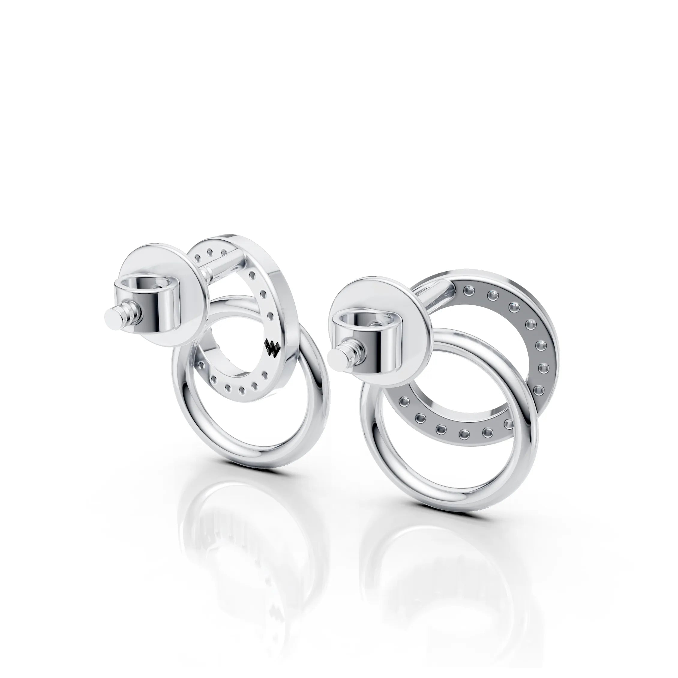 Interlocking Circle Drop Earrings (1 Pair)