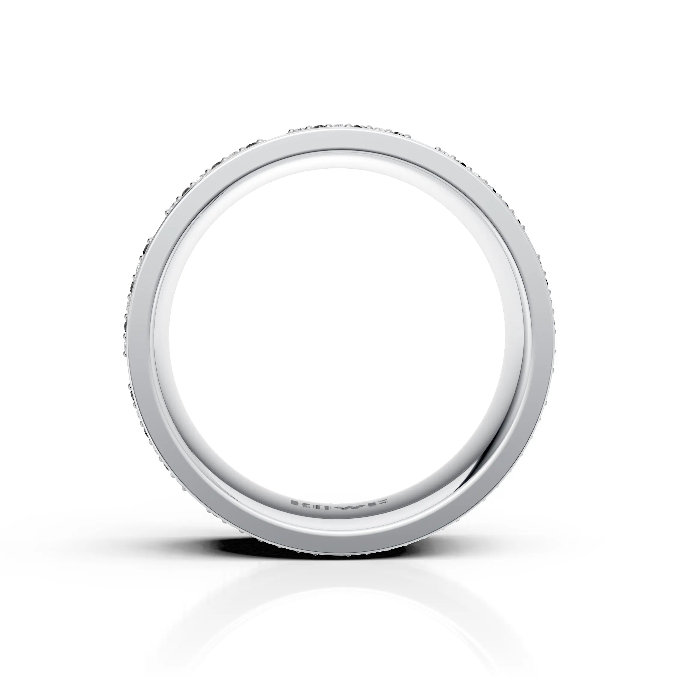 Iced Geometric Pattern Band Ring