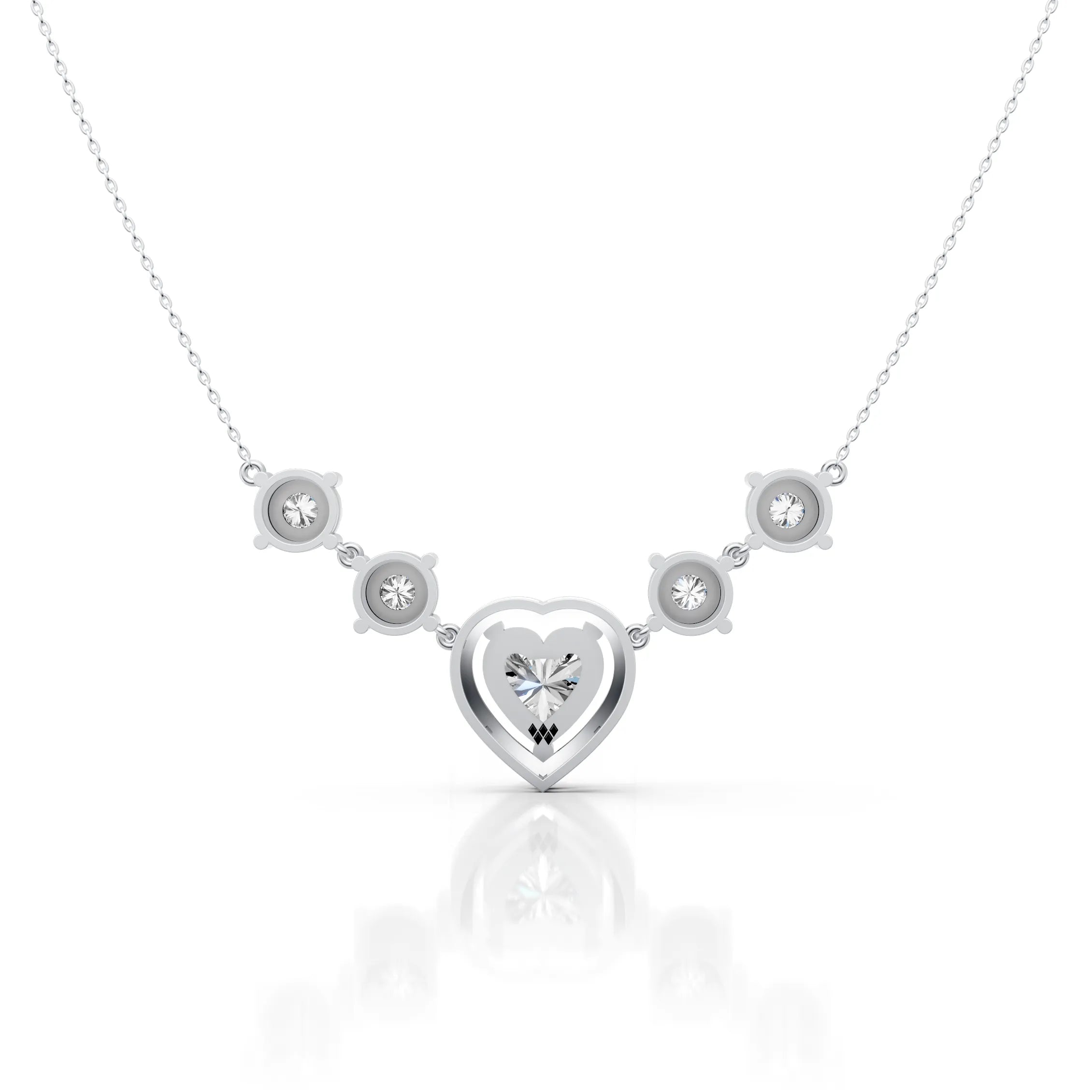 Heart Shaped Diamond Pendant