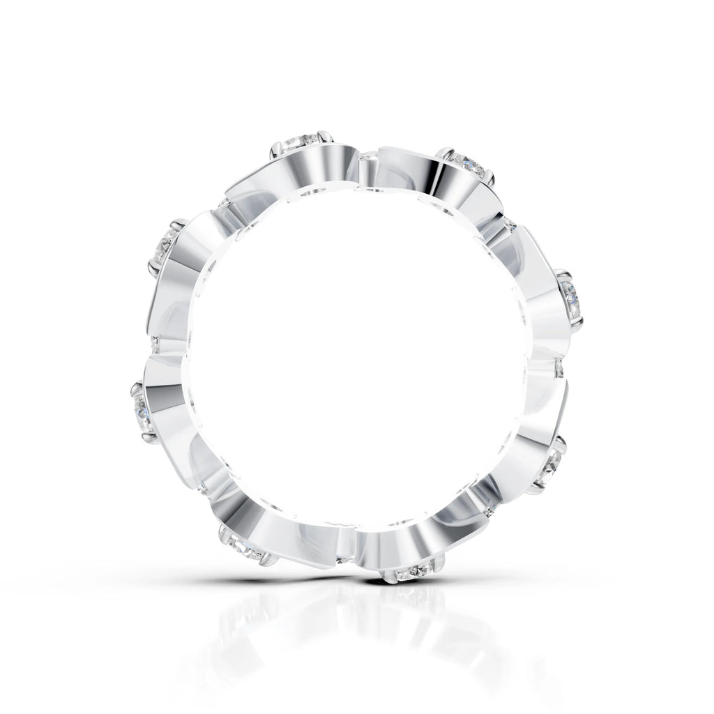 Diamond Swirl Eternity Band Ring