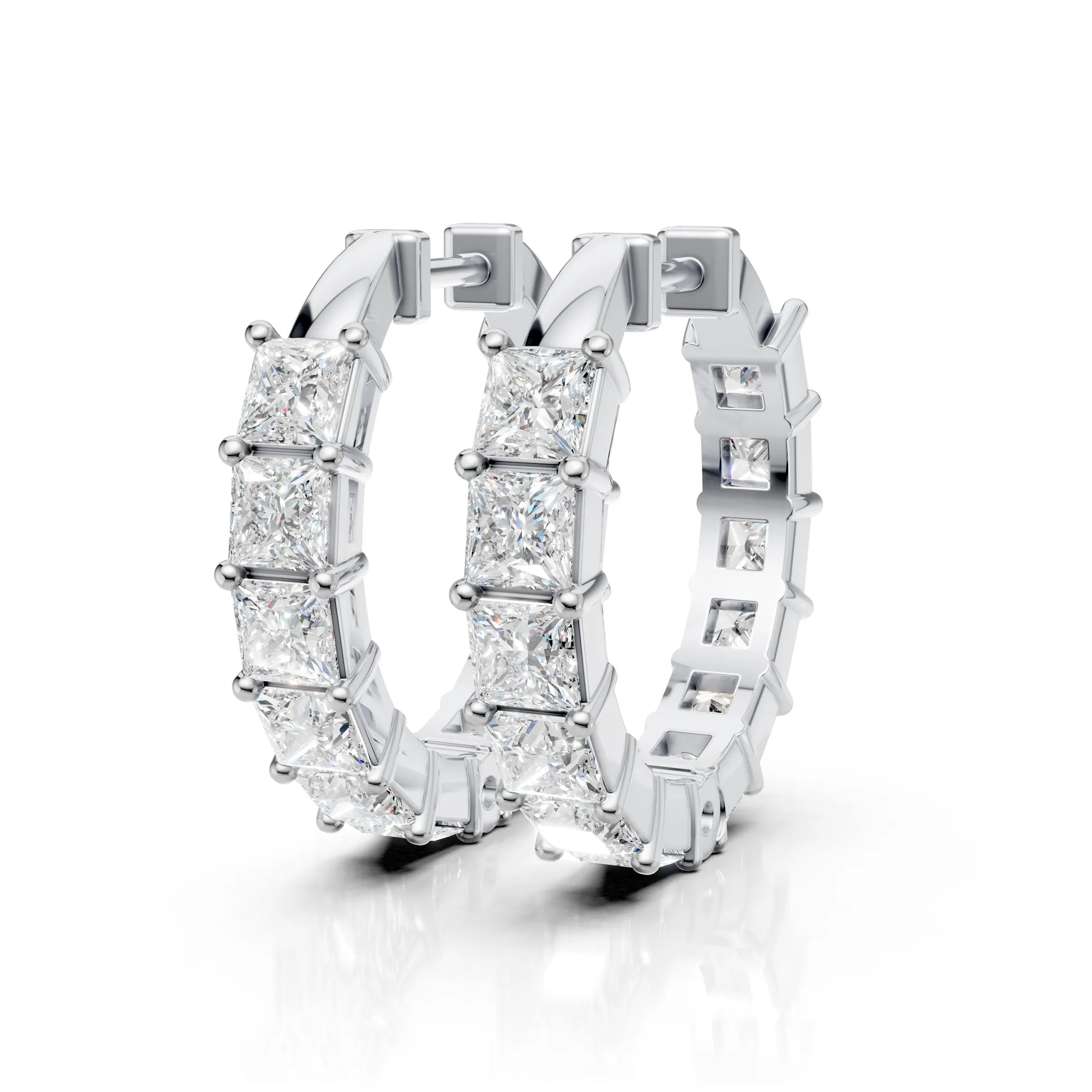 Princess Row Earrings (1 Pair)