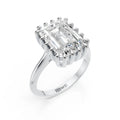 Crown Setting Emerald Solitaire Ring
