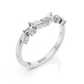 Marquise & Round Diamond Band Ring