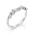 Marquise & Round Diamond Band Ring