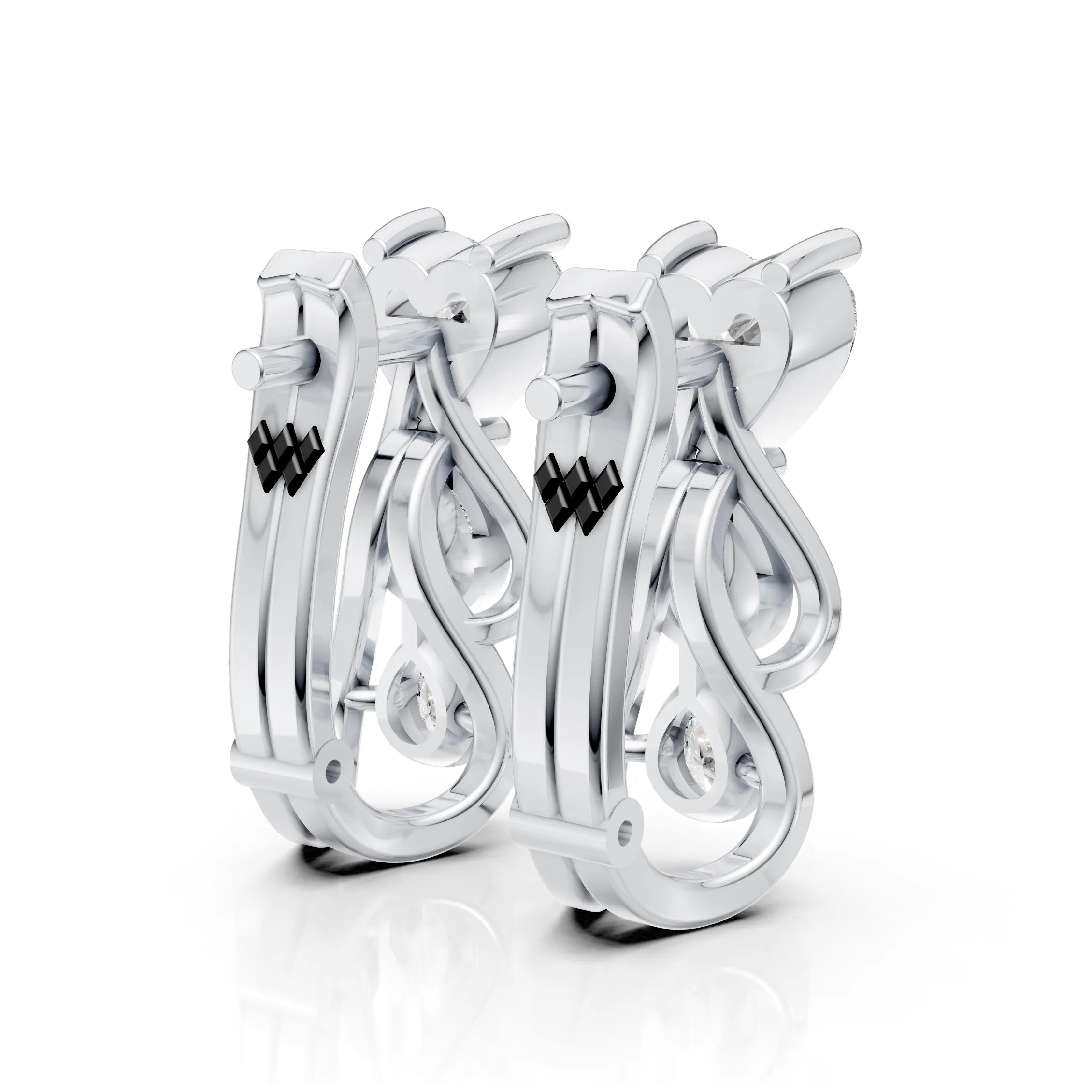 Eternal Heart Hoops (1 Pair)