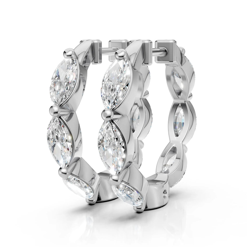 Marquise Bloom Hoops (1 Pair)
