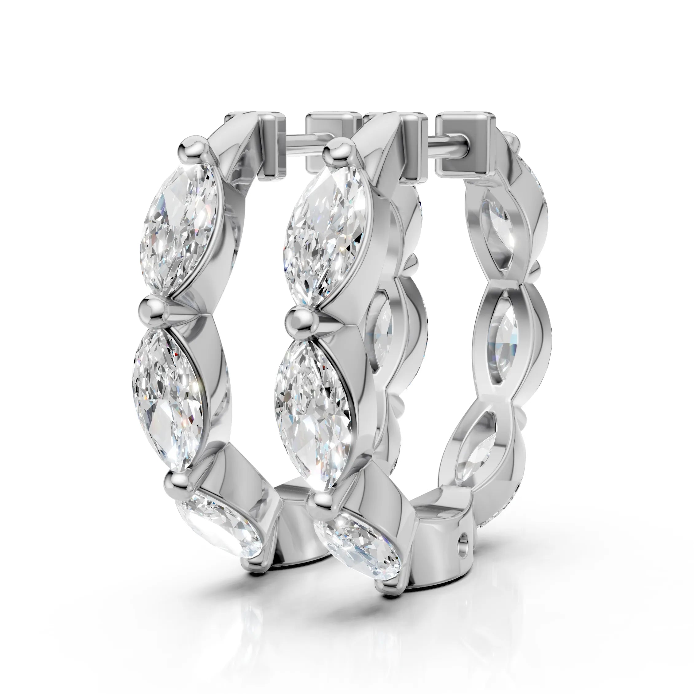 Marquise Bloom Hoops (1 Pair)