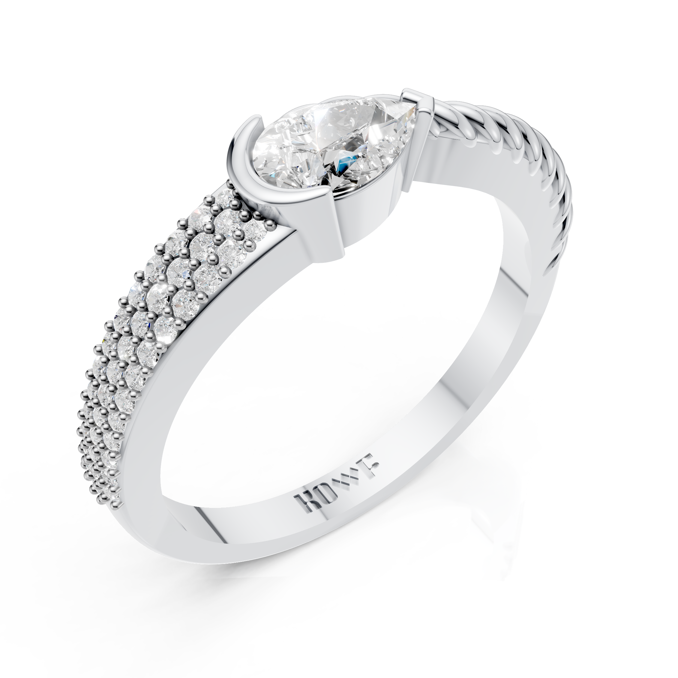 Twisted Solitaire Ring