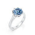 2 CT Blue Portuguese Cut Ring
