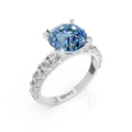 Oval Blue Sapphire Ring with