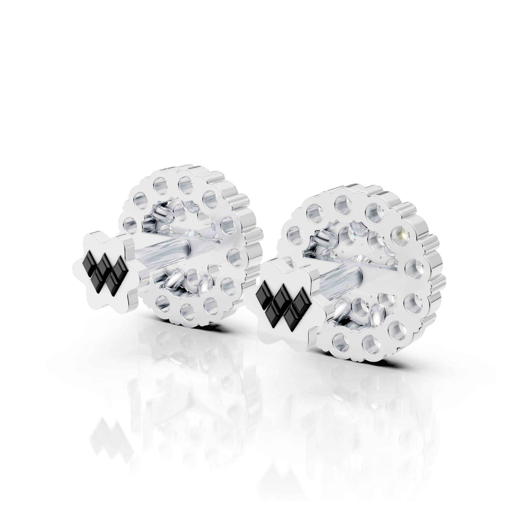 Classic Round Cluster Diamond Earrings (1 Pair)