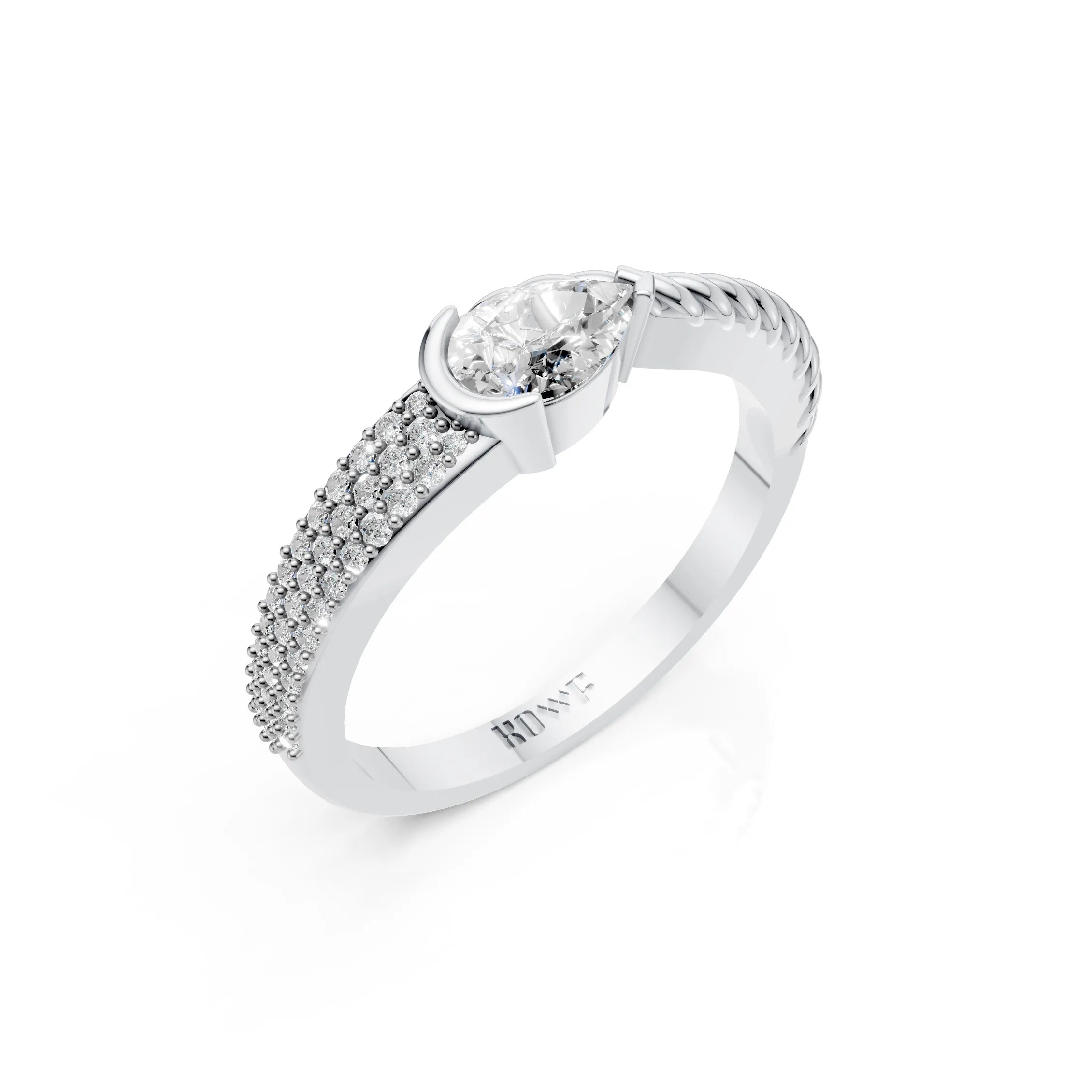 Twisted Solitaire Ring