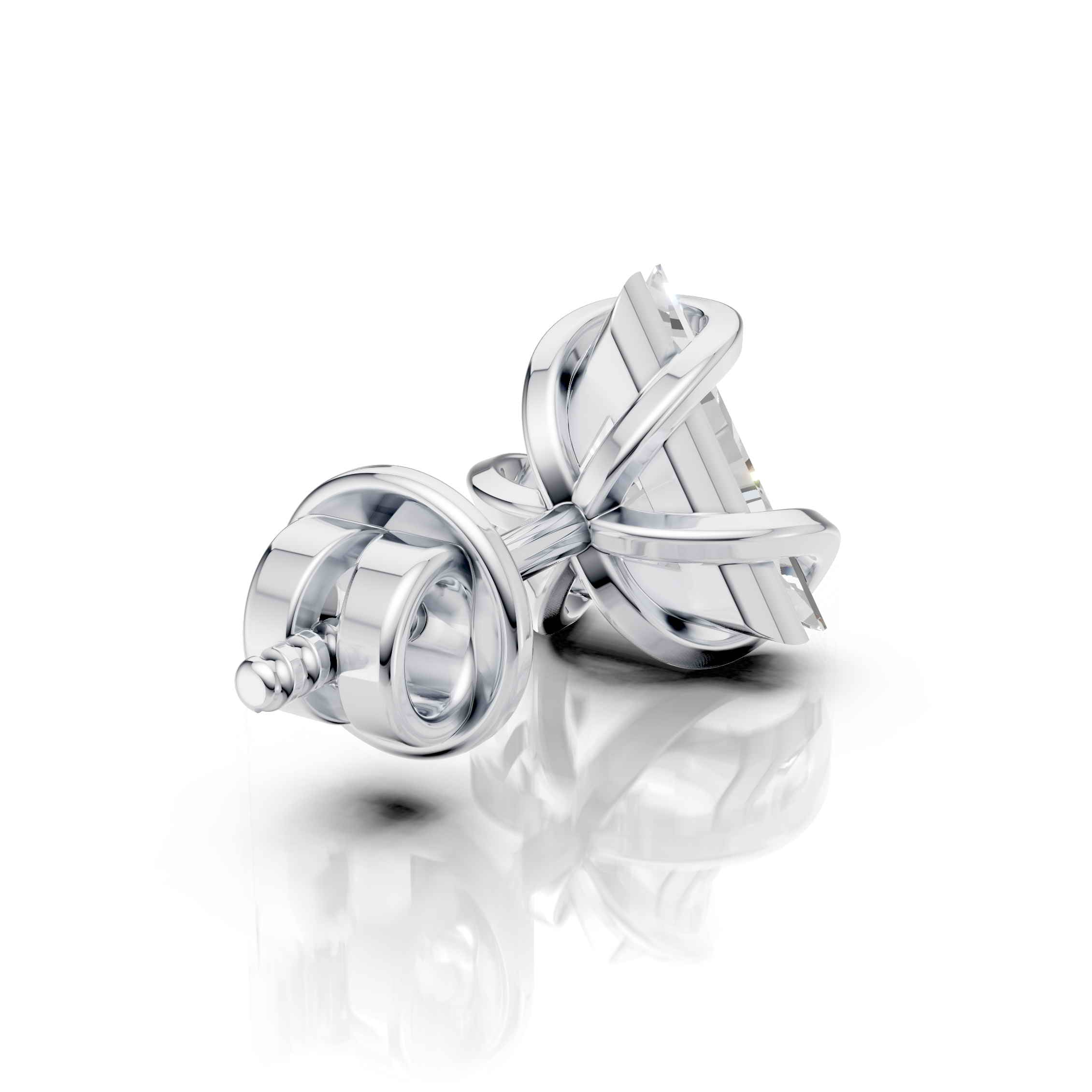 1 CT Triangle Cut Wrapped Stud (1 PC)