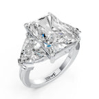 Emerald Three Stone Diamond Ring