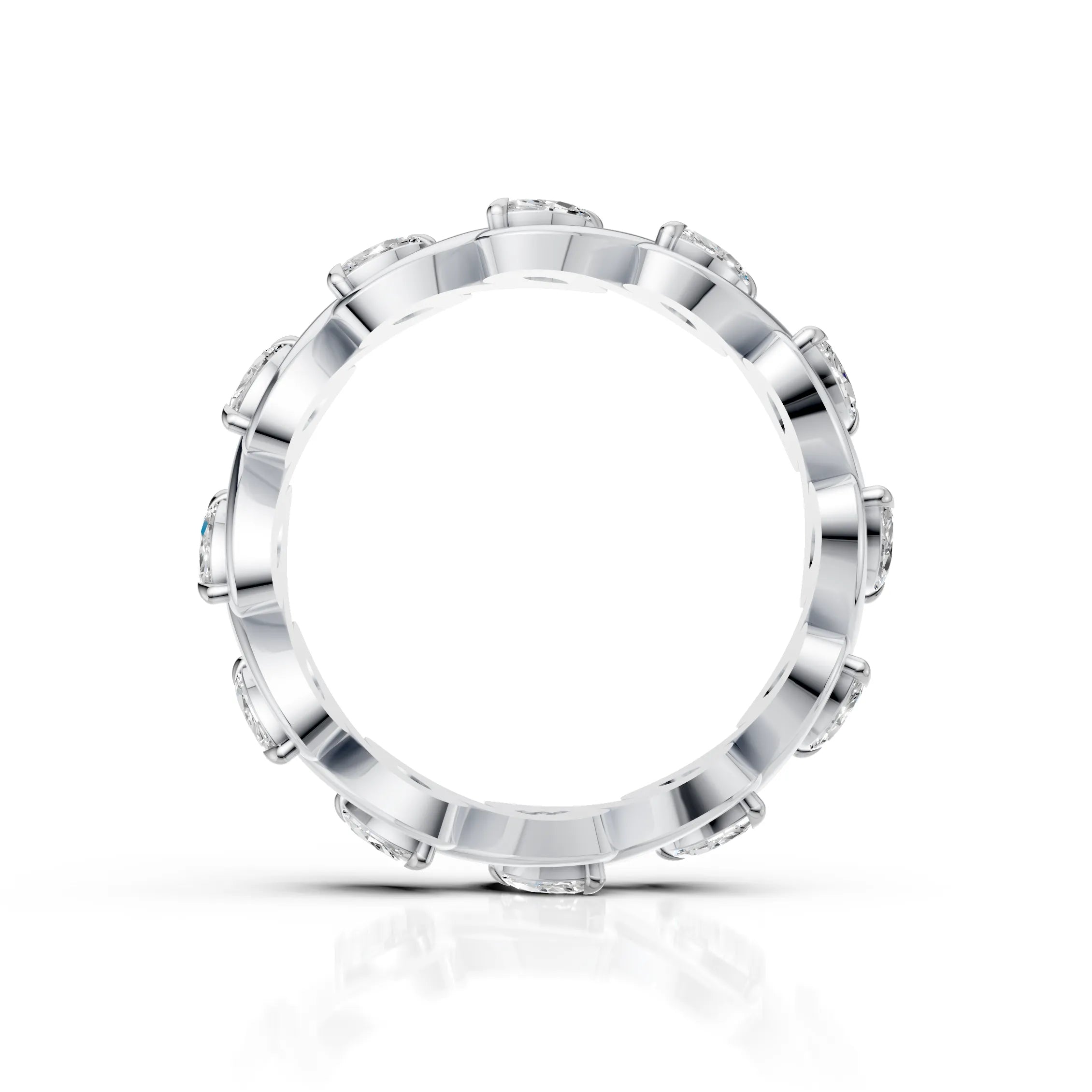 Marquise Diamond Twist Eternity Band Ring