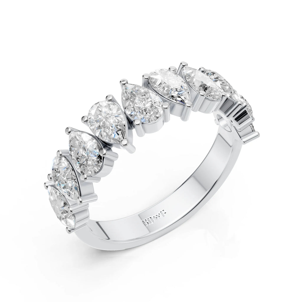 Pear-Cut Eternity Band Ring