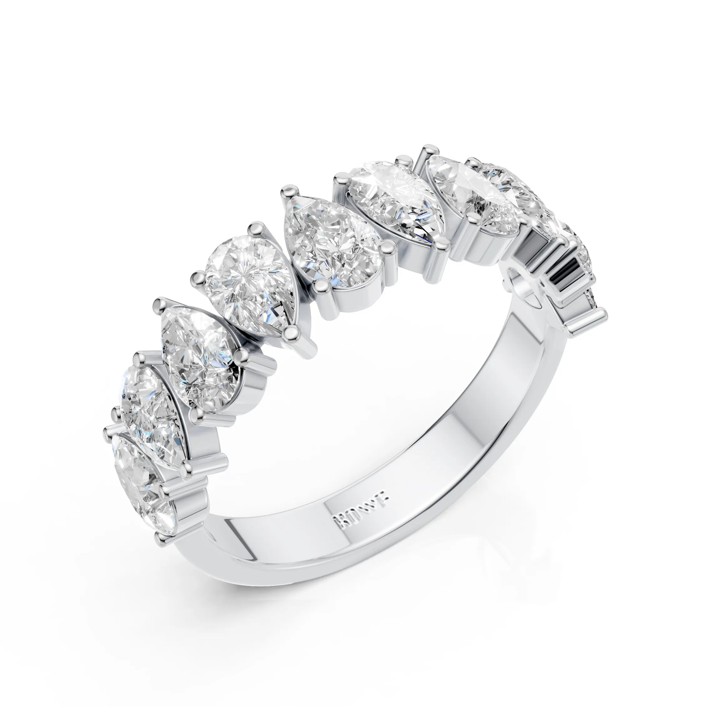 Pear-Cut Eternity Band Ring