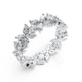 Floral Marquise & Round Diamond Eternity Band