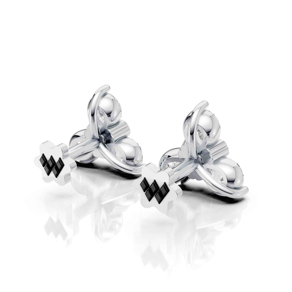 Pear Cut Floral Earrings (1 Pair)