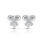 Diamond Butterfly Huggie Hoop Earrings