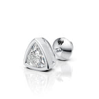Trillion Shaped Bezel Setting Earring ( 1 PC )