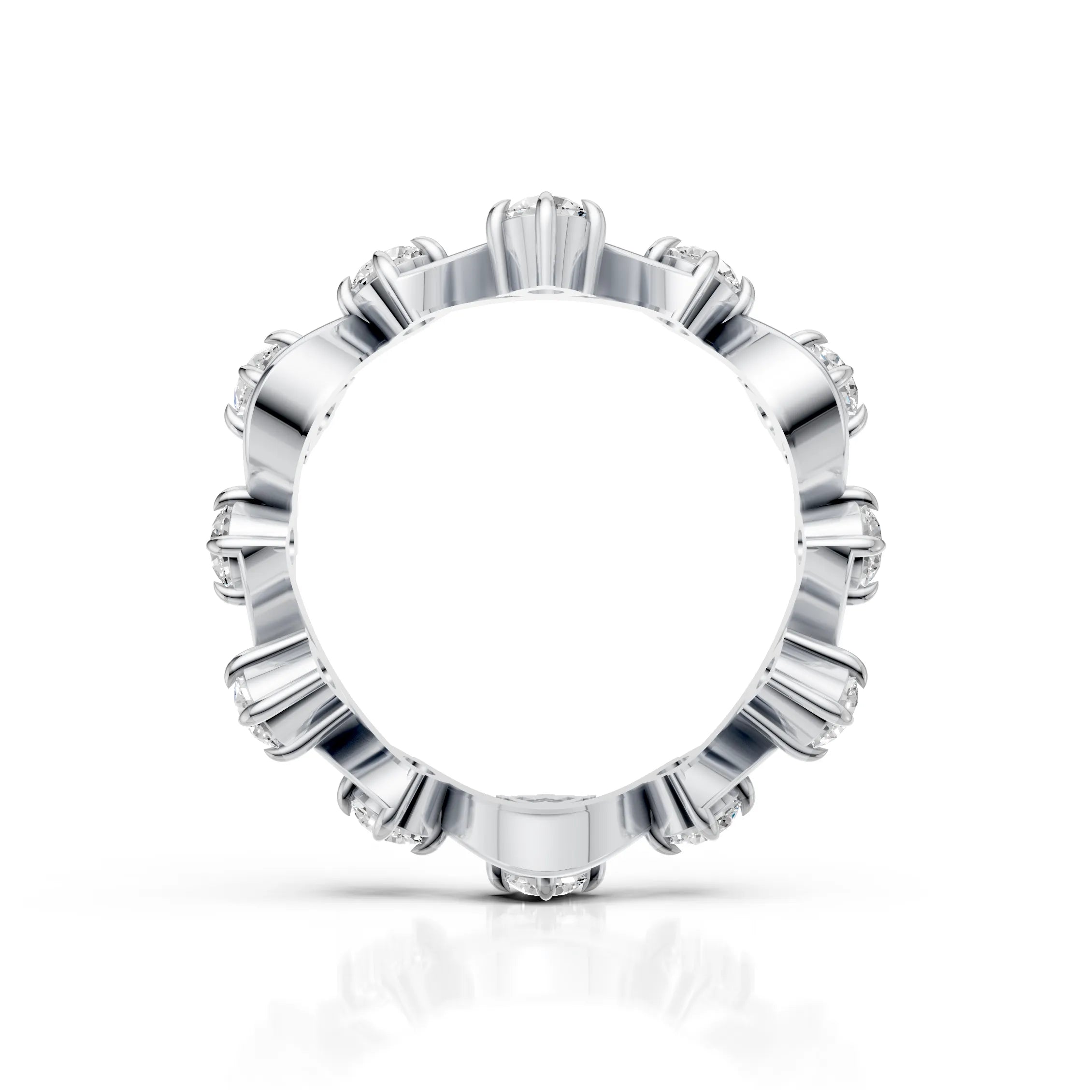 Diamond Wave Eternity Band Ring