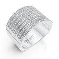 Luxury Multi-Row Diamond Band Ring