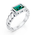 Designer Emerald Solitaire Ring