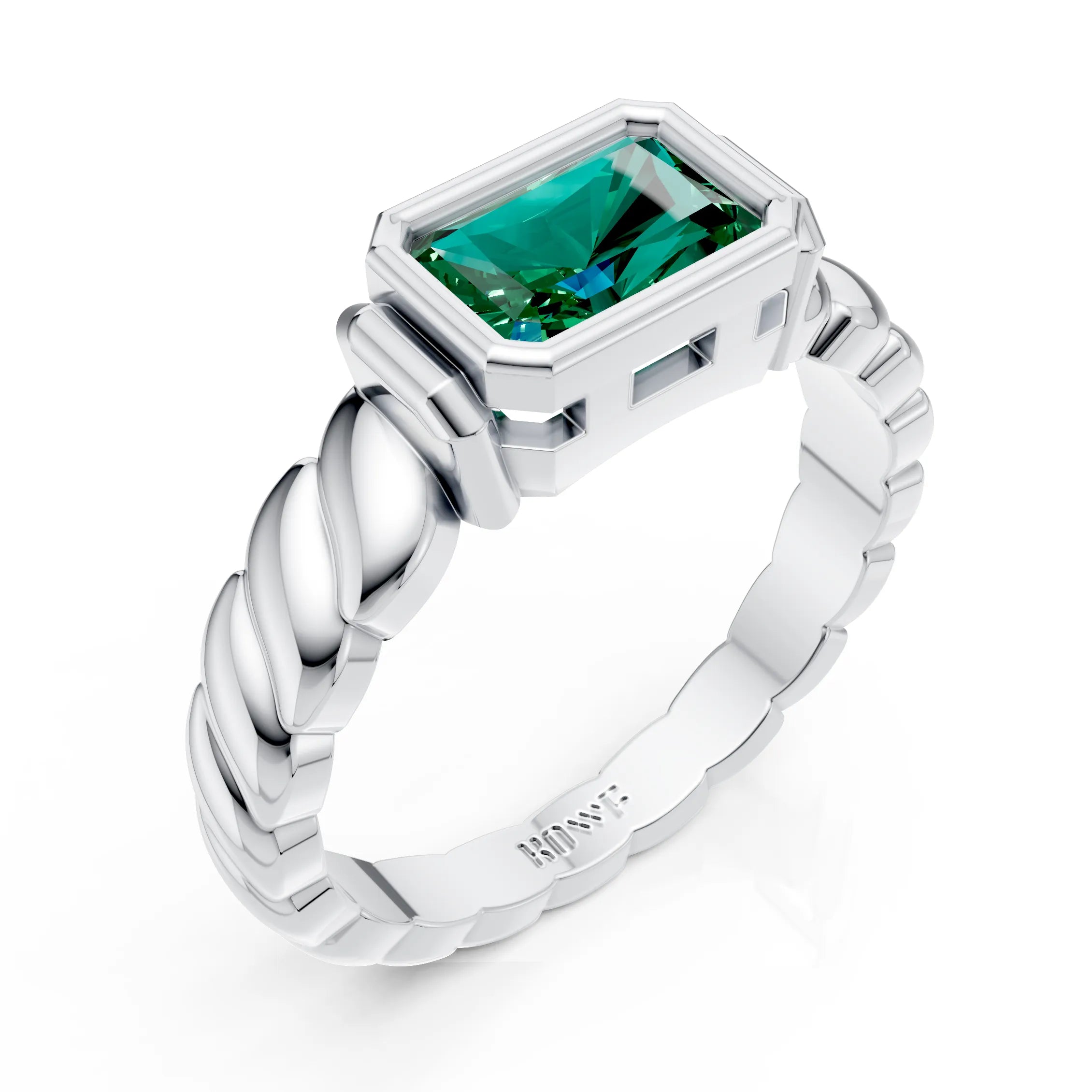 Designer Emerald Solitaire Ring