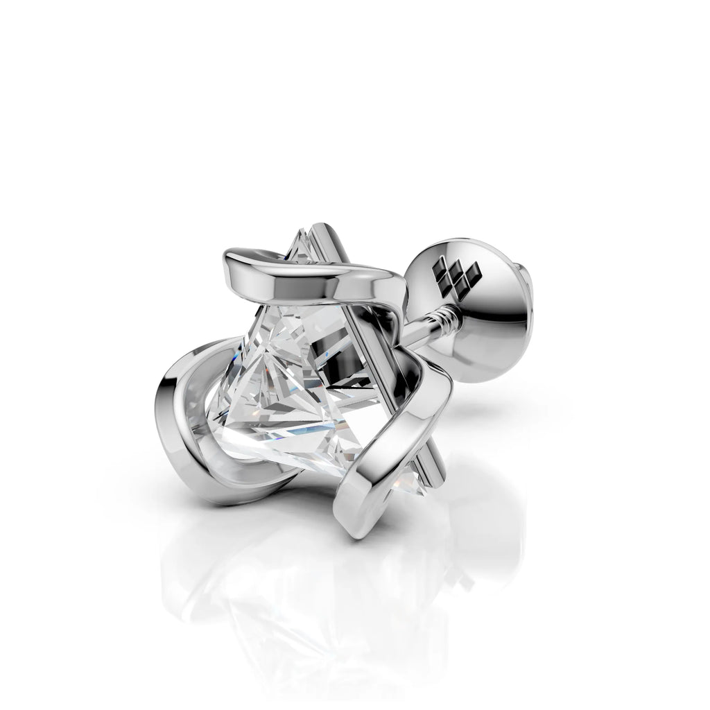 0.50 CT Triangle Cut Wrapped Stud (1 PC)