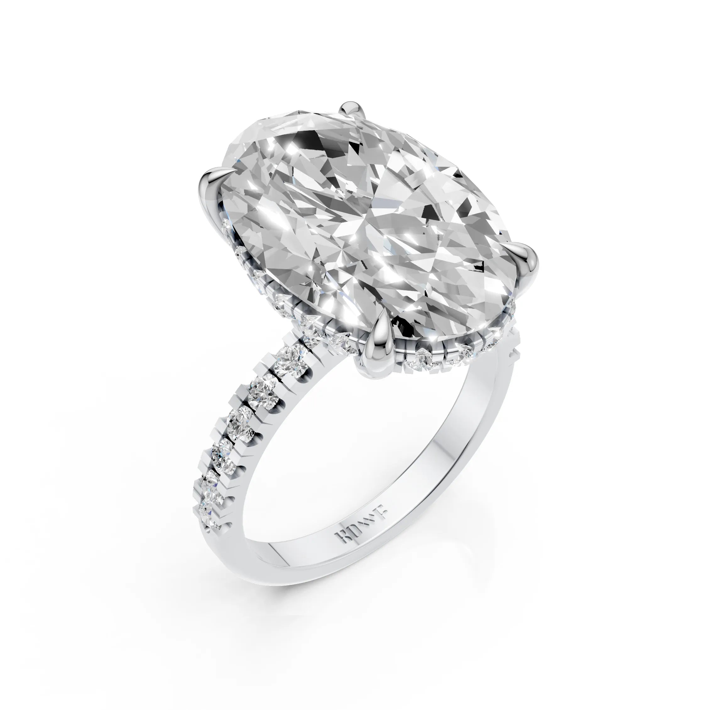 7 CT Oval Cut  Engagement Ring