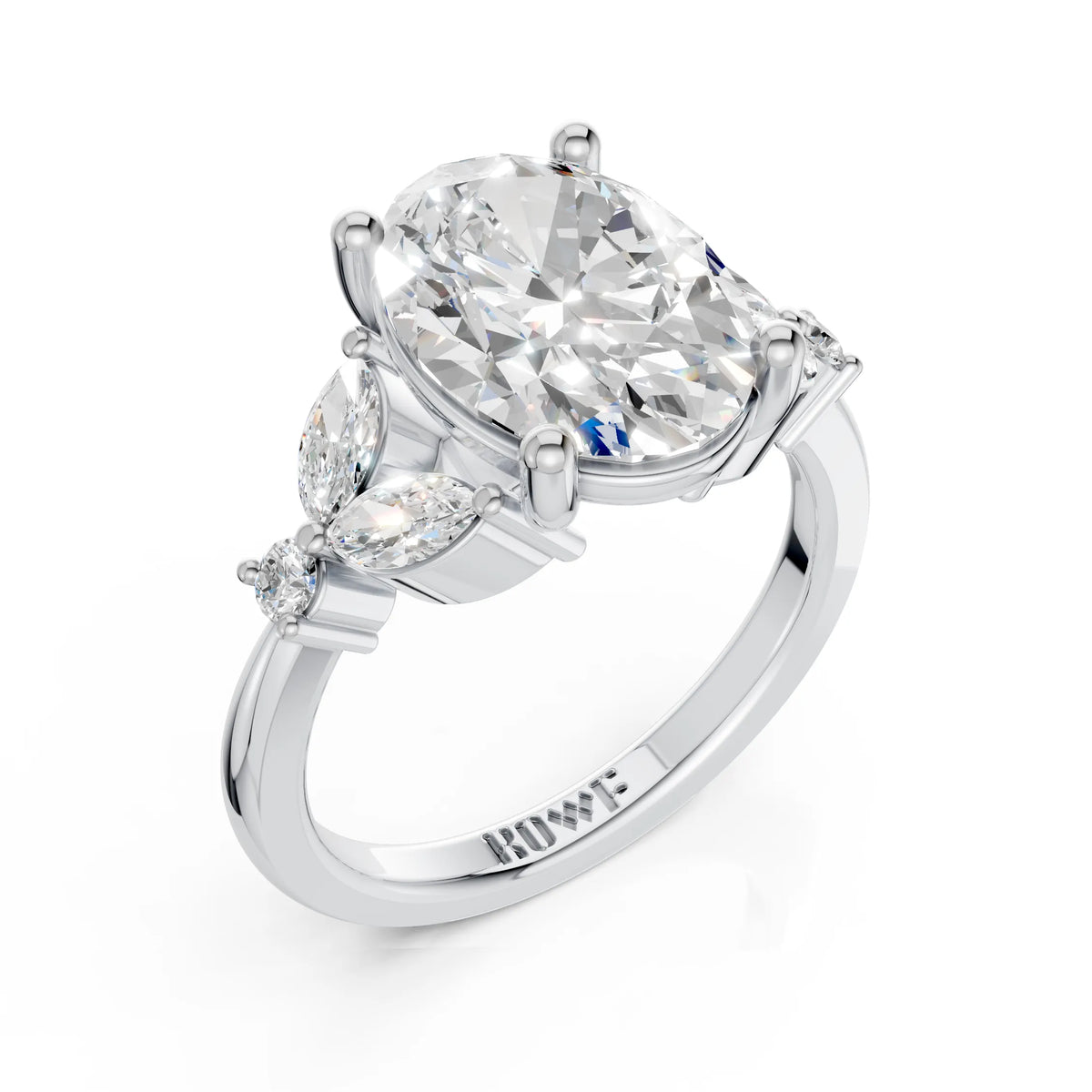 Oval Cut Three Stone Diamond
