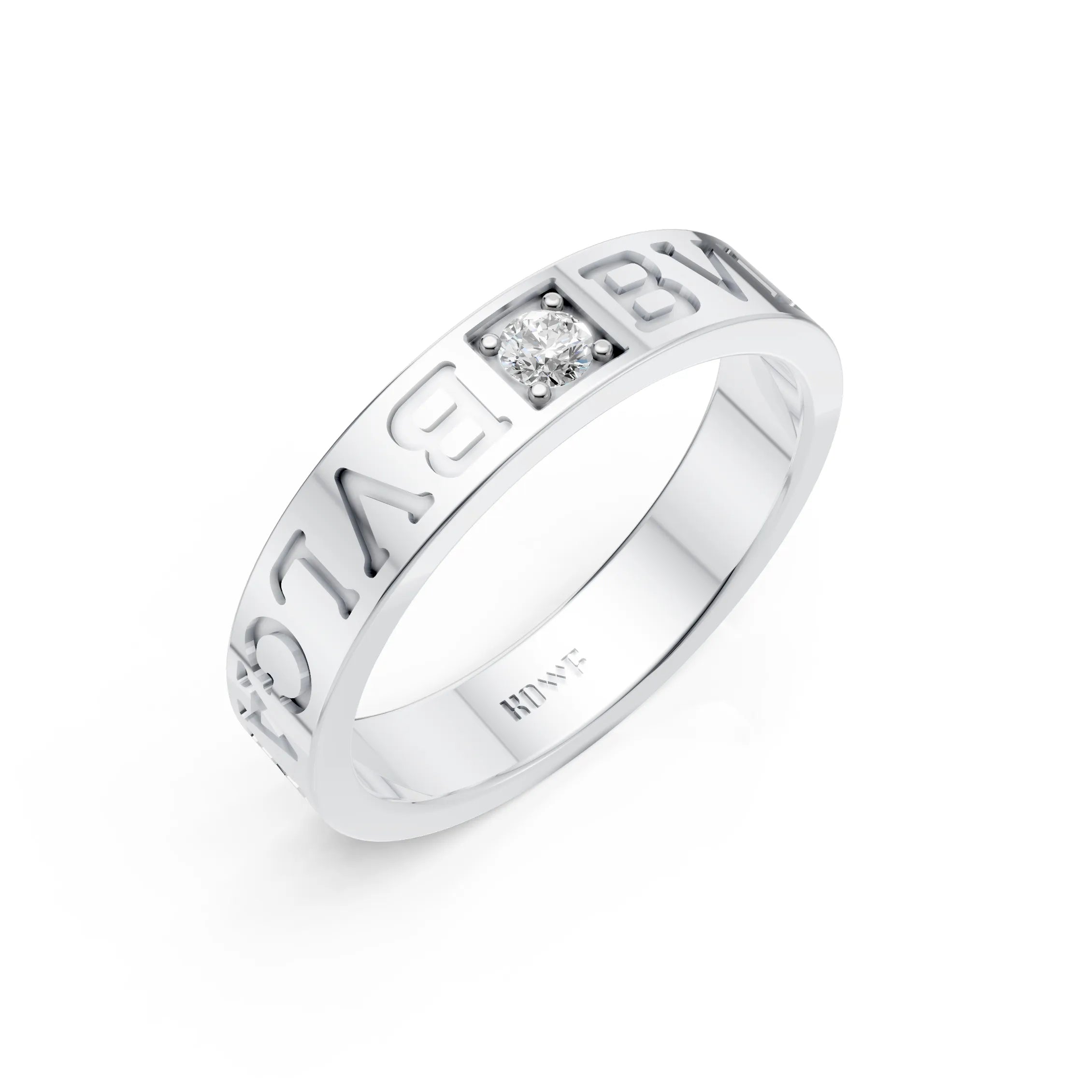 Custom Letter Diamond Ring