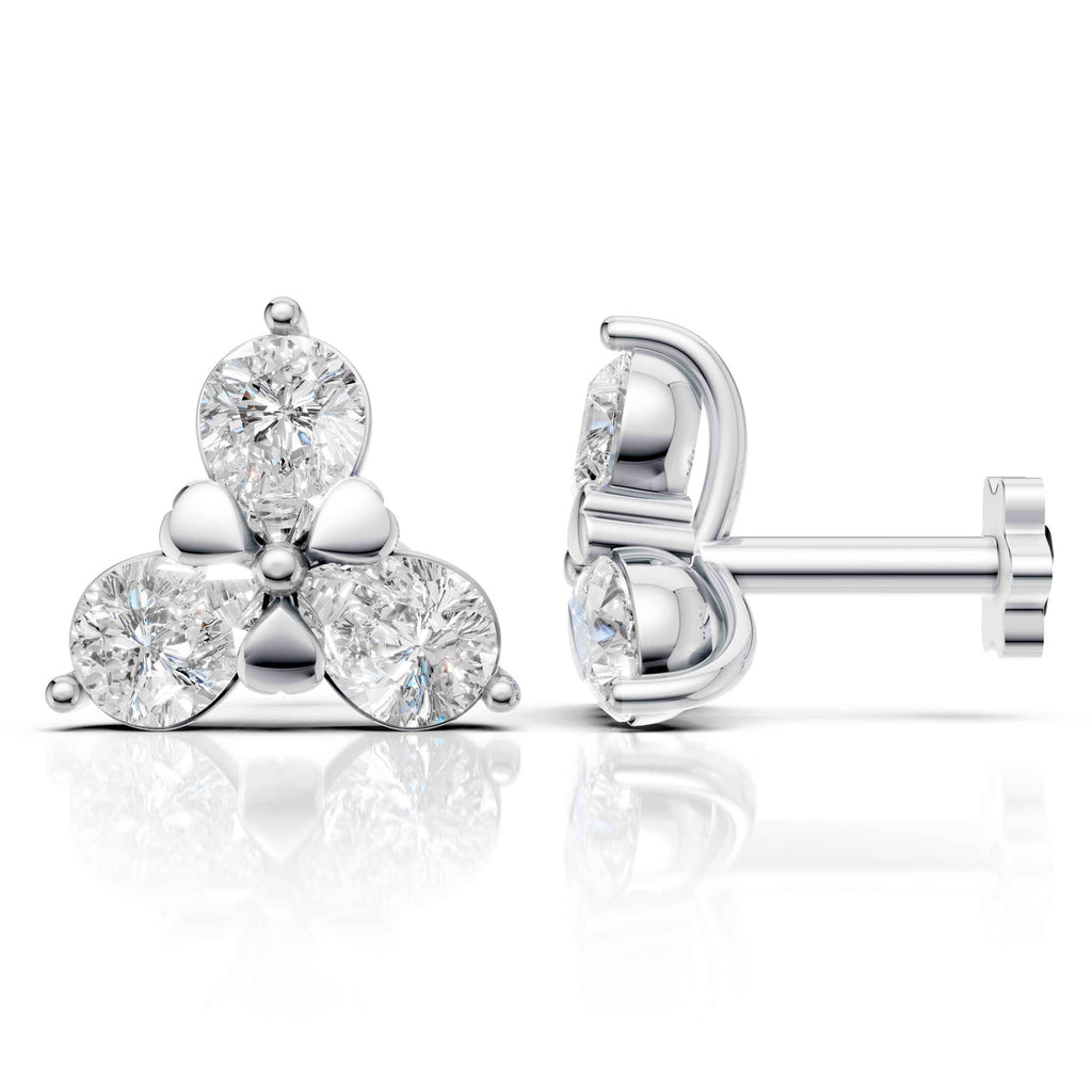Pear Cut Floral Earrings (1 Pair)