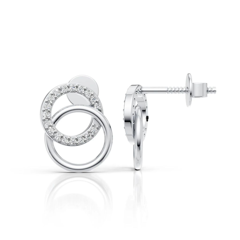 Interlocking Circle Drop Earrings (1 Pair)