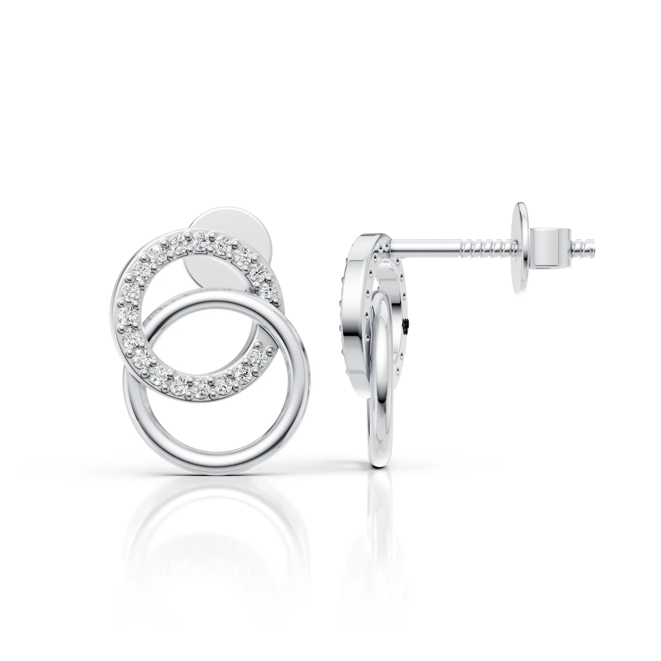 Interlocking Circle Drop Earrings (1 Pair)