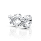 Diamond Butterfly Huggie Hoop Earrings