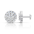 Classic Round Cluster Diamond Earrings (1 Pair)