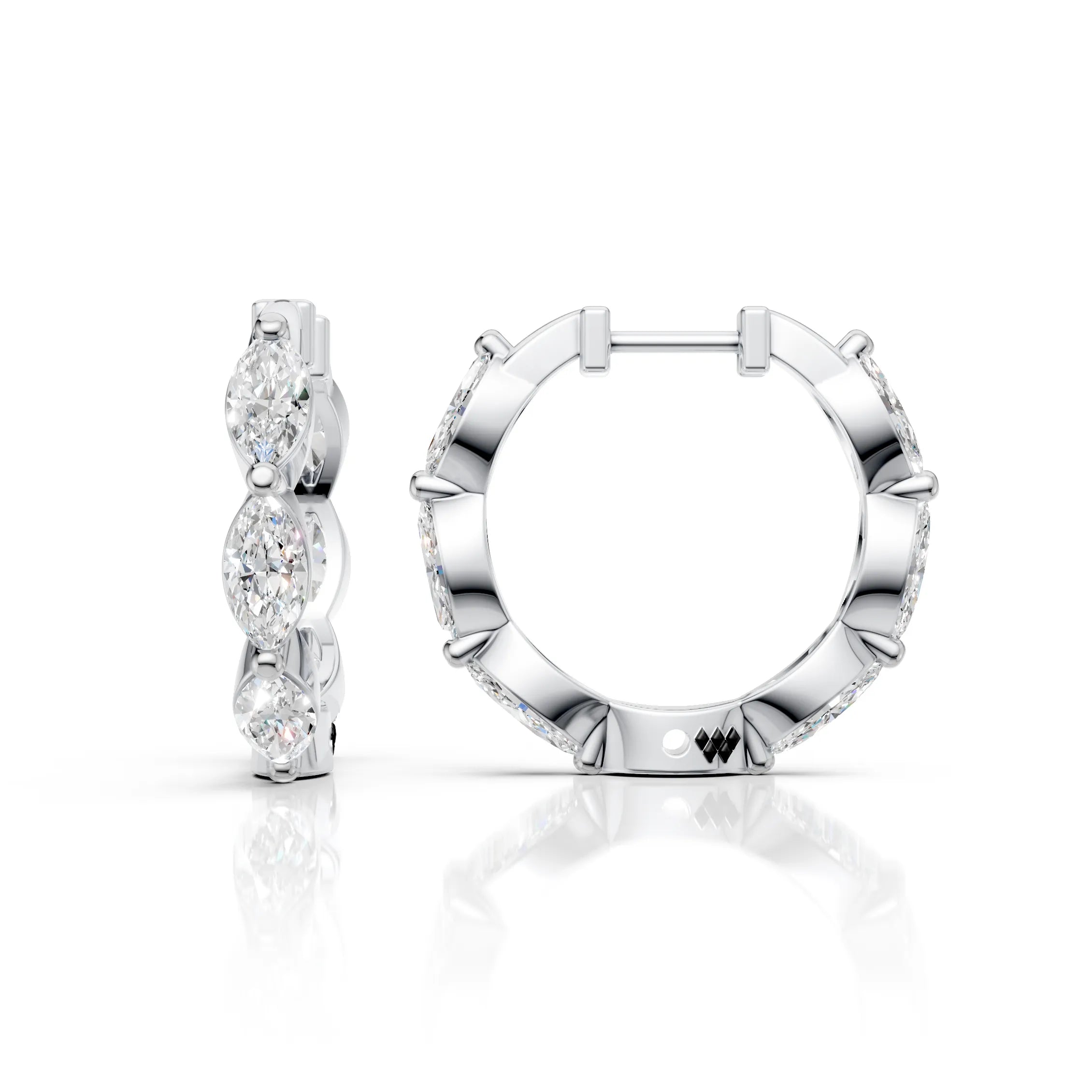 Marquise Bloom Hoops (1 Pair)