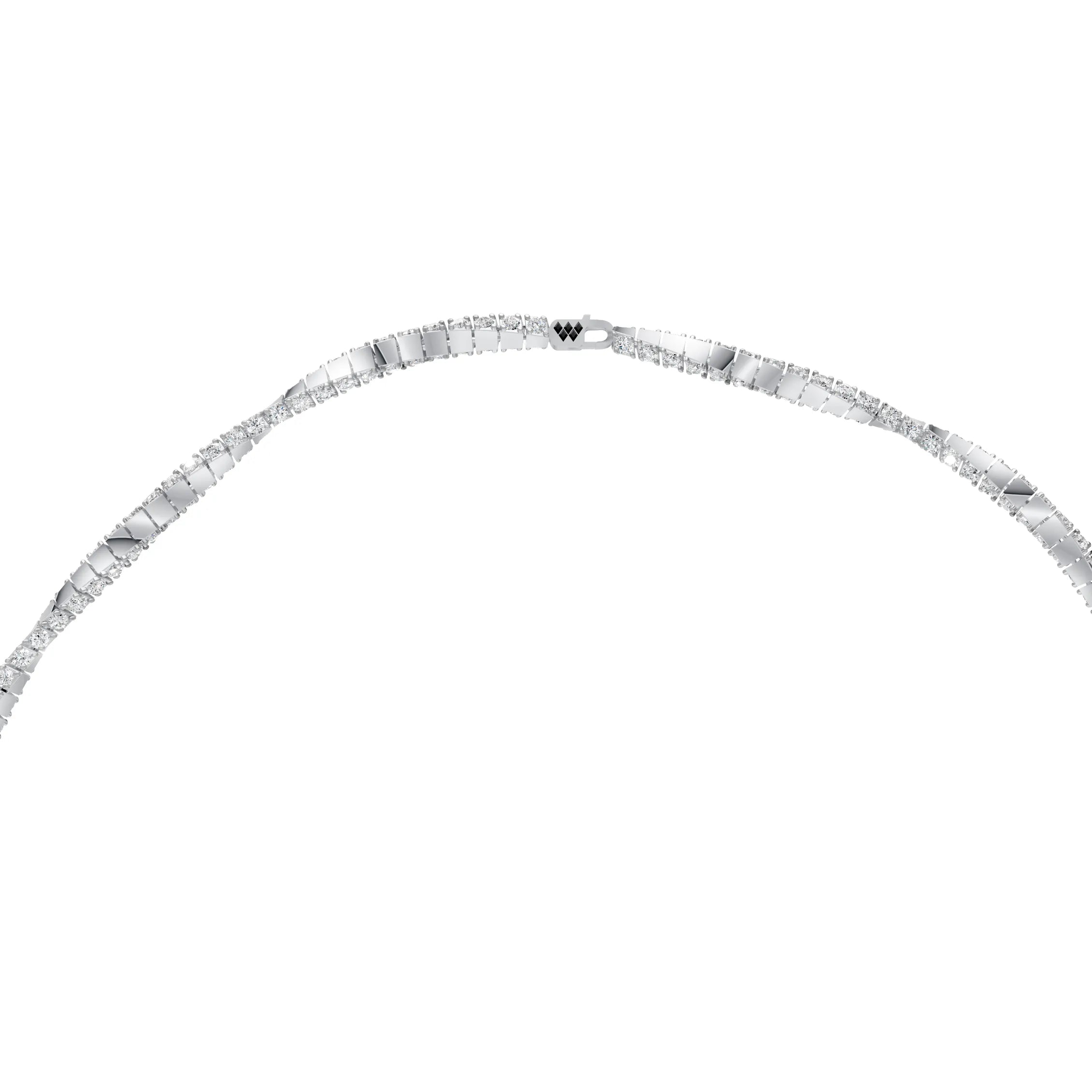 Sculpted Diamond Bar Chain