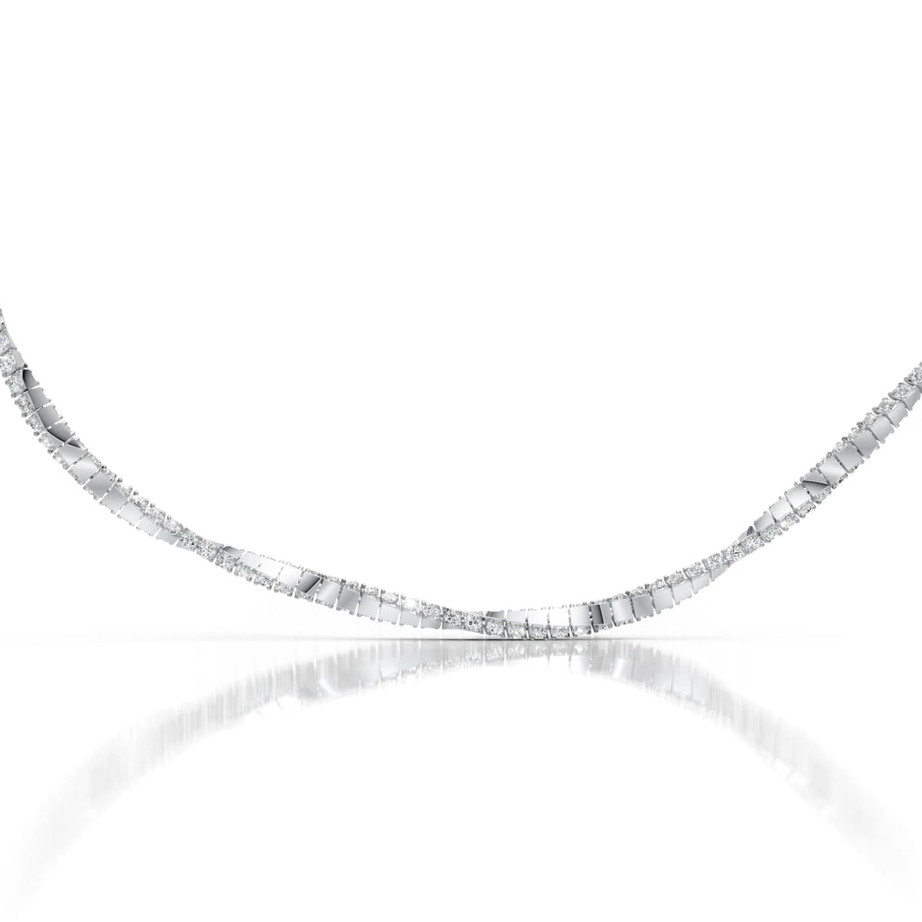 Sculpted Diamond Bar Chain